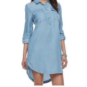 SO utility shirt dress with long sleeves